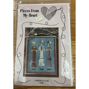 Pieces From My Heart Garden Club Quilt Pattern #108 Wall Hanging Vintage